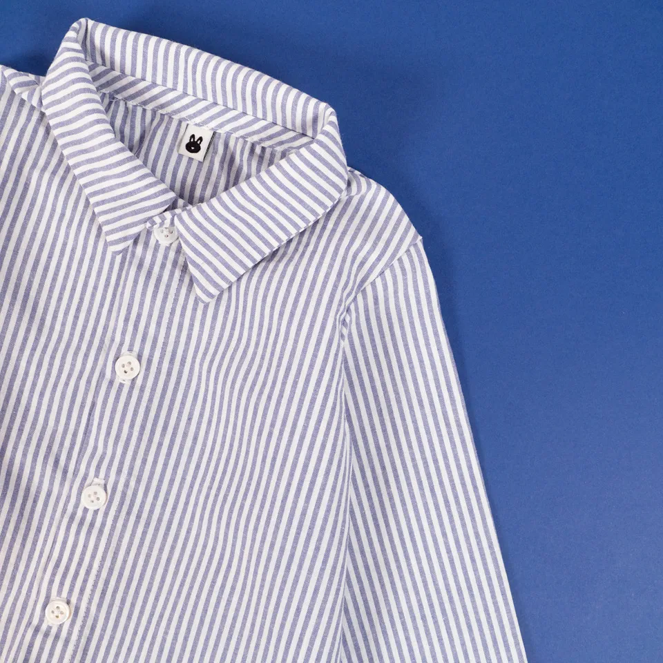 ikat-e-tissus-popeline-ray-e-bleu-lavande-blanc image 1