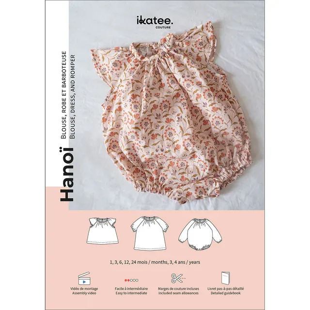 ikat-e-patrons-b-b-hano-patron-blouse-robe-barboteuse-pochette image 1