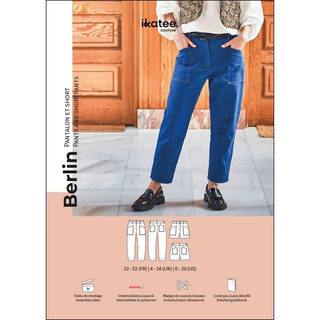 ikat-e-berlin-pantalon-et-short-femme-patron-pochette-carotte image 1