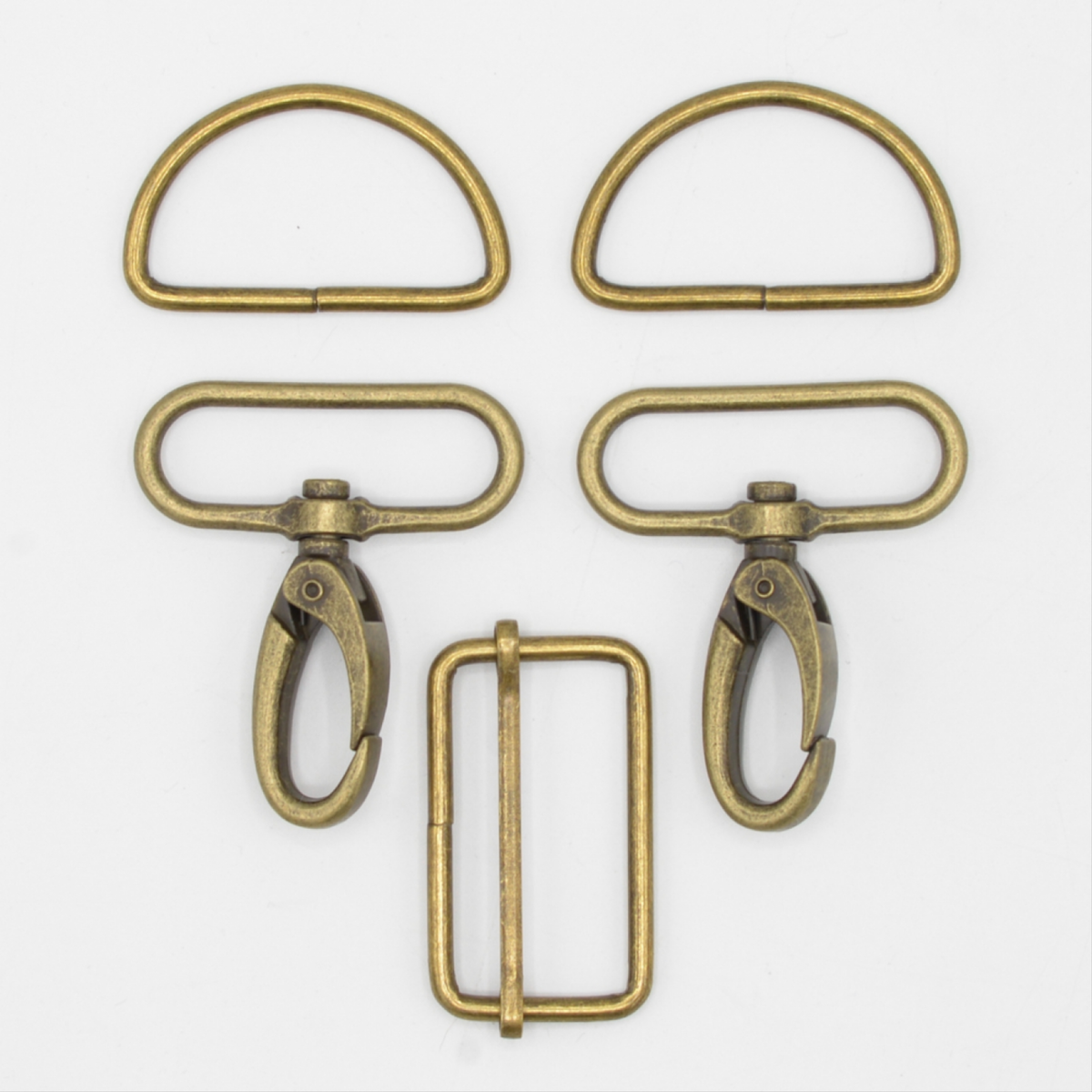 ikatee-mercerie-kit-bouclerie-sac-laiton-mousquetons-25-40-mm image 1