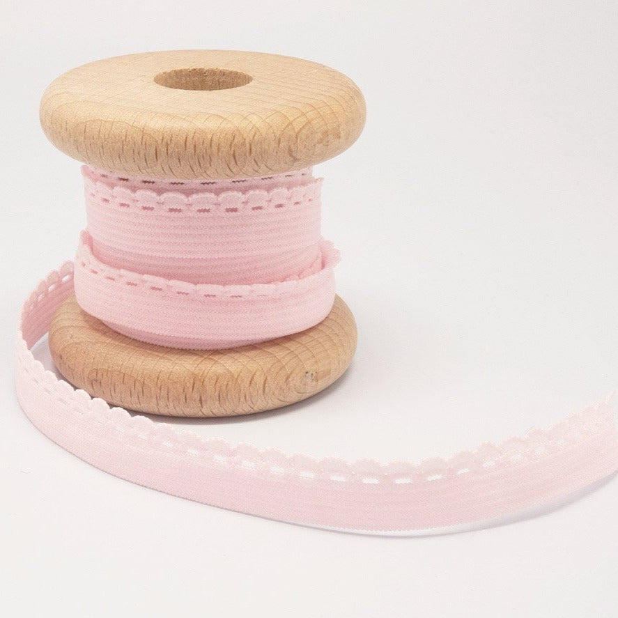 ikat-e-lastique-picot-lingerie-rose-10-mm-au-m-tre image 1