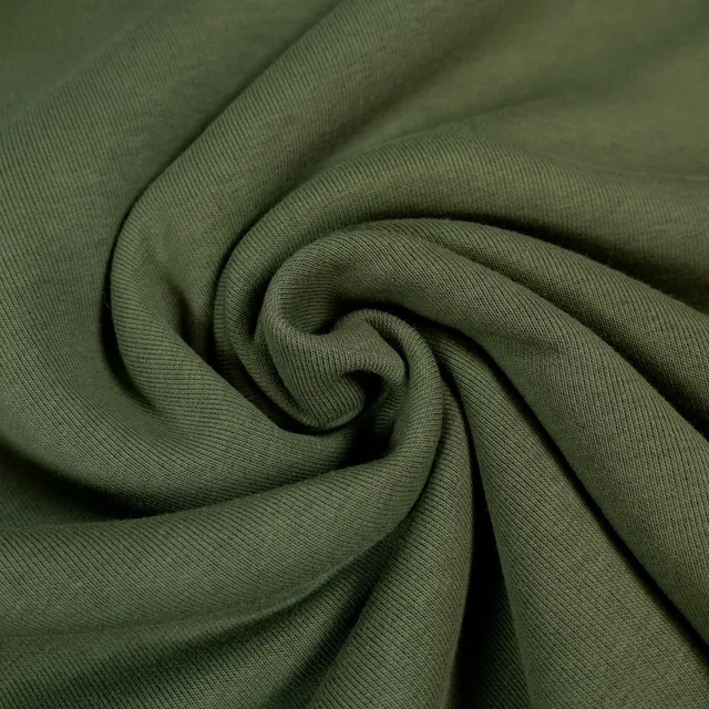 ikat-e-tissus-sweat-pais-kaki-vert-285g-m2 image 1