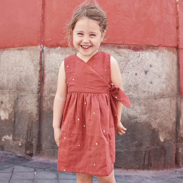 ikat-e-violette-robe-enfant-pdf-3-12-ans-2-manches image 1