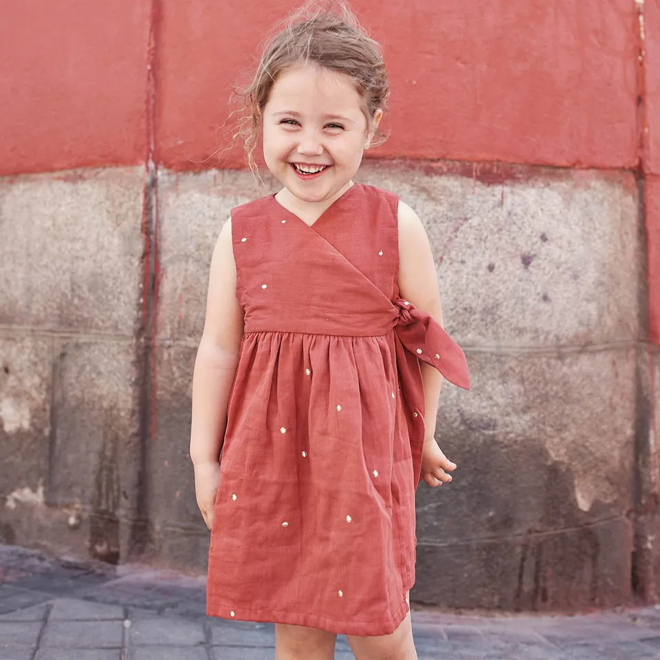 ikat-e-violette-robe-enfant-pdf-3-12-ans-2-manches image 1