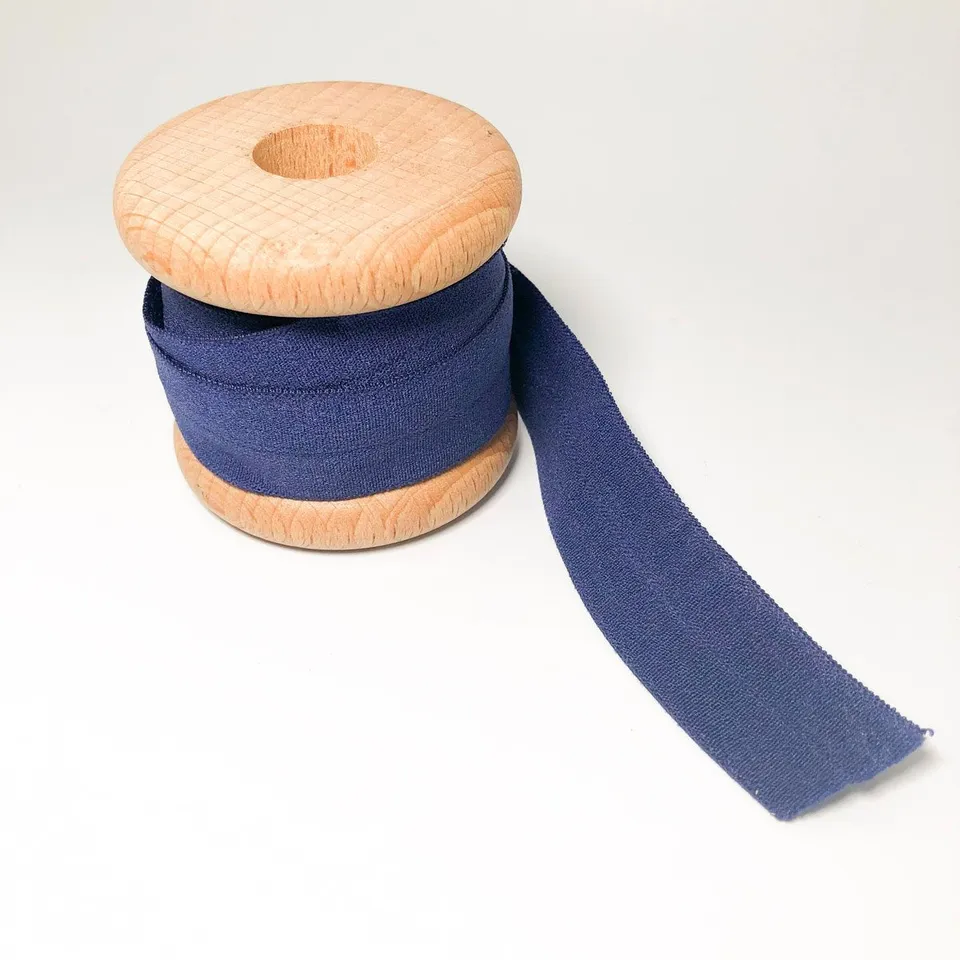 ikat-e-mercerie-biais-lastique-mat-bleu-marine-20-mm-au-m-tre image 1