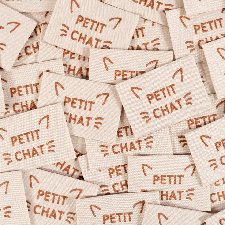 ikat-e-mercerie-tiquettes-tiss-es-little-cat-x5-cru image 1