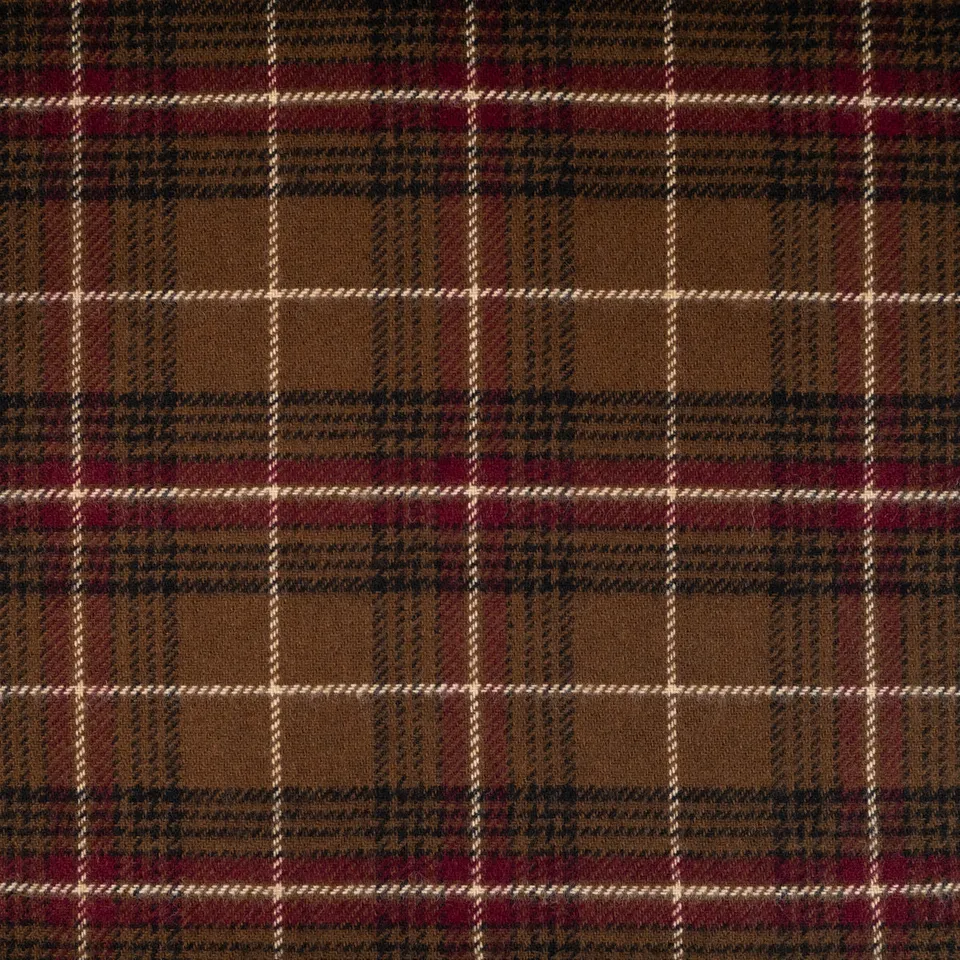 ikat-e-tissu-lainage-carreaux-chocolat image 1