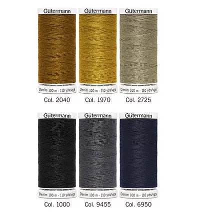 g-termann-denim-fil-coudre-polyester-lot-6-x-100-m image 1