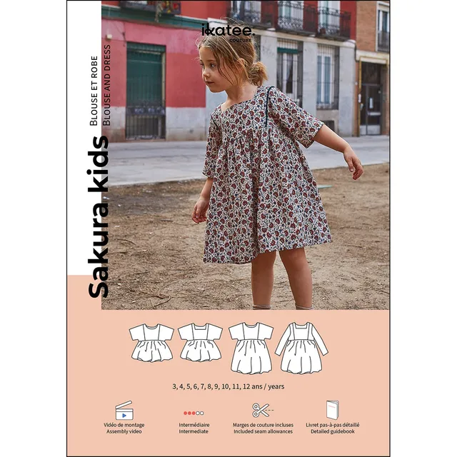 ikat-e-sakura-kids-patron-blouse-robe-fille-pochette image 1