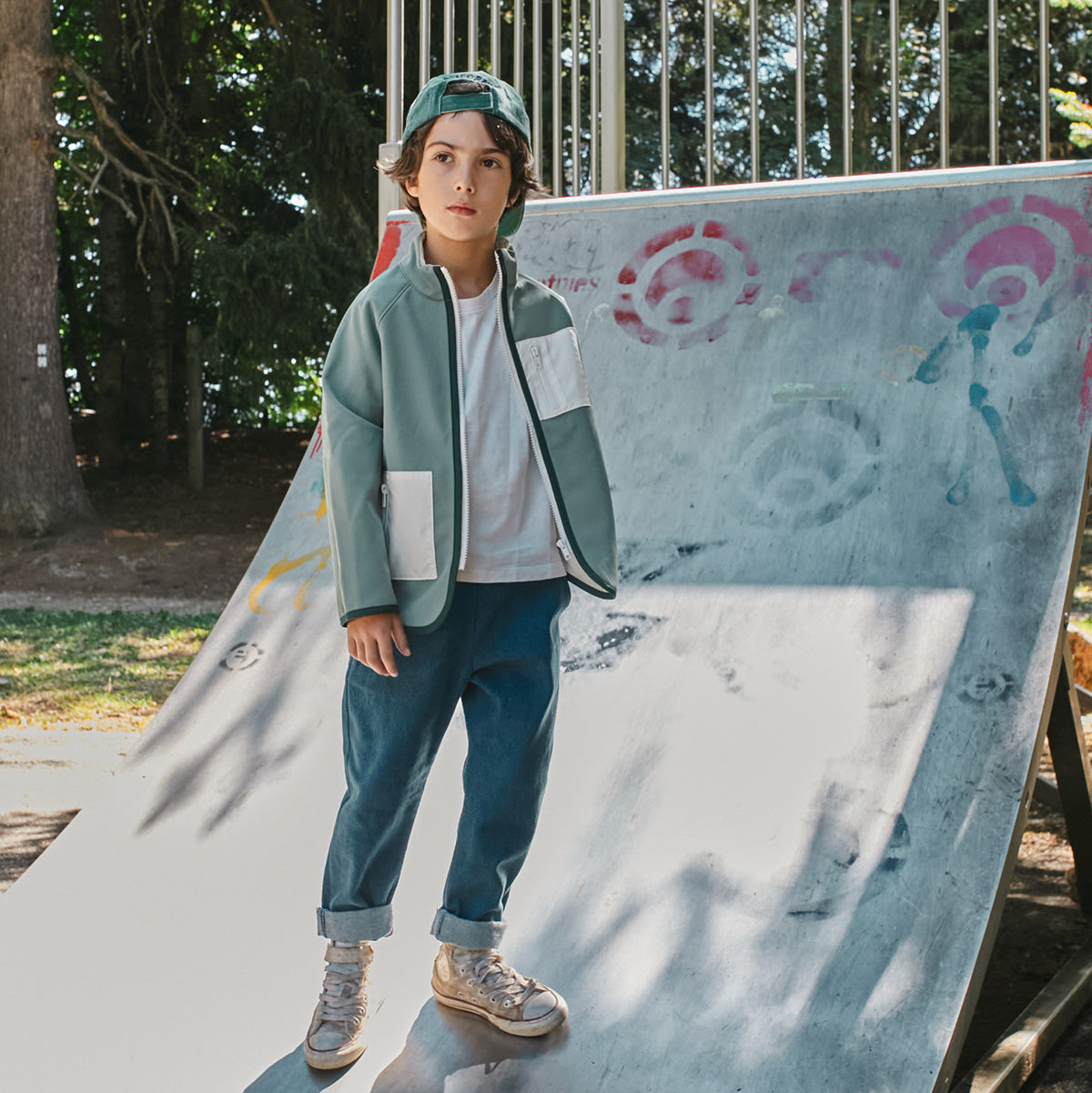 ikat-e-softshell-tissu-double-face-sauge-d-perlant image 3