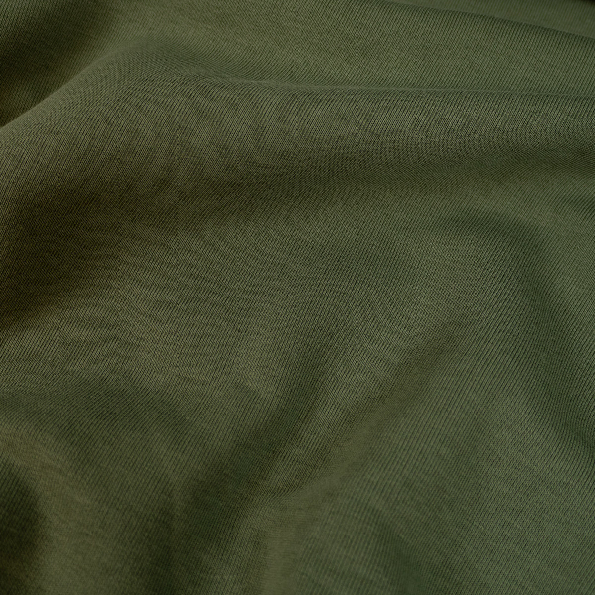 ikat-e-tissu-sweat-pais-gratt-vert-kaki-uni image 4