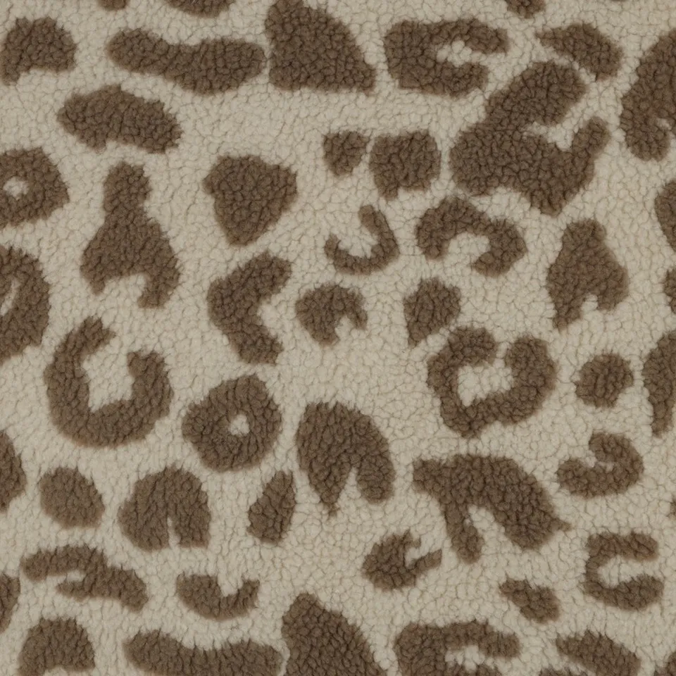 ikat-e-tissus-teddy-jacquard-tissu-l-opard-cru-taupe image 1