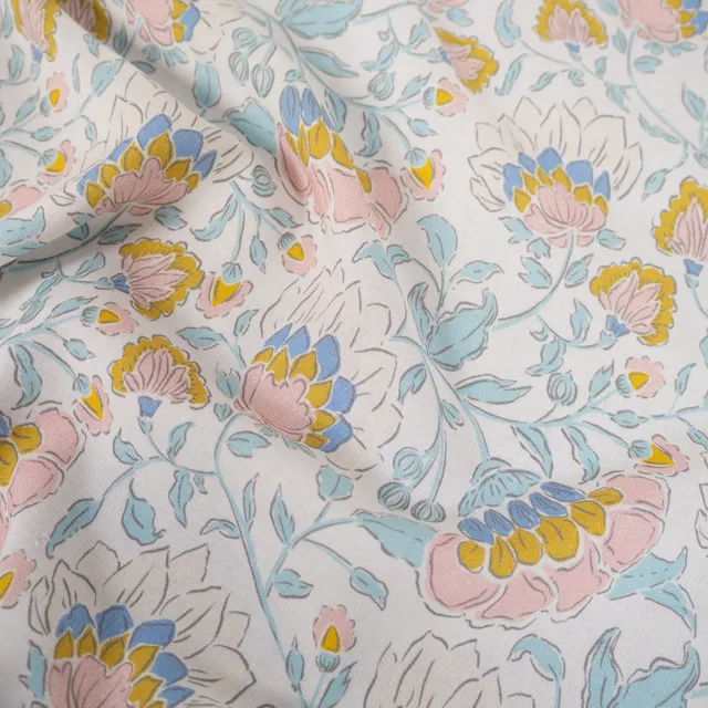 ikat-e-mediterran-tissu-viscose-glacier image 1