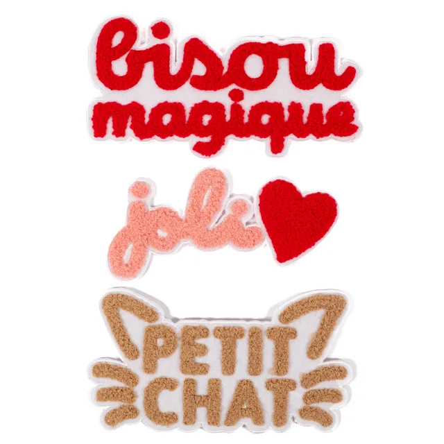 ikat-e-patch-thermocollant-grand-format-chat-coeur-x3 image 1