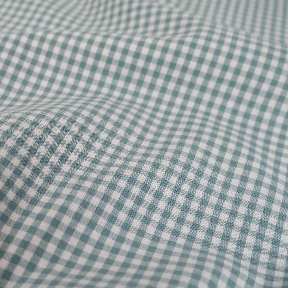ikat-e-tissu-vichy-mini-carreaux-amande-coton image 1