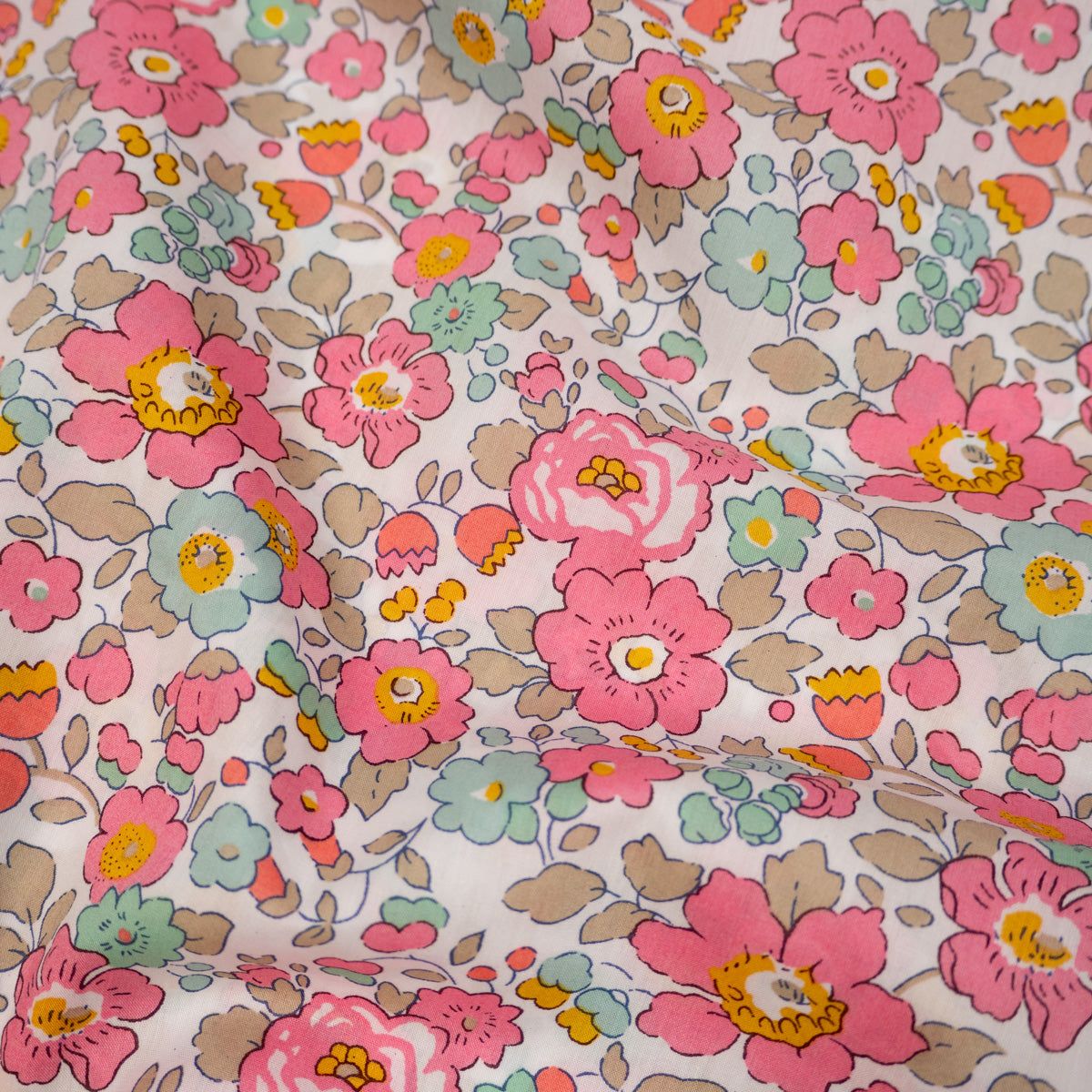 ikat-e-betsy-tissu-liberty-tana-lawn-rose-vert-fleurs image 2
