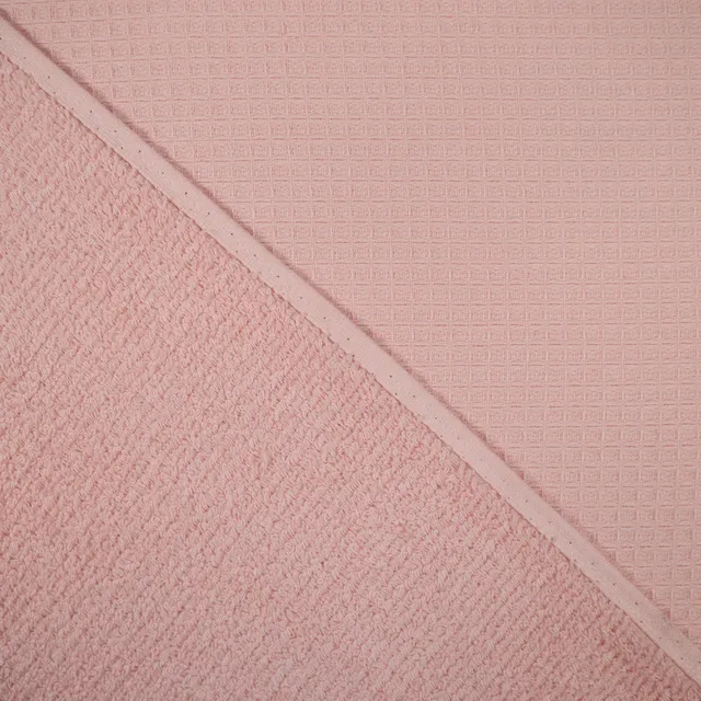 ikat-e-nid-d-abeille-coupon-tissu-ponge-rose-blush-35cm image 1