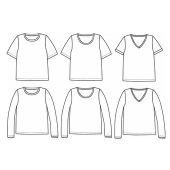 ikat-e-tanger-patron-tee-shirt-femme-pdf-col-v-facile image 2