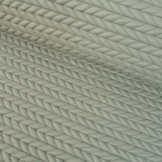 ikat-e-tissu-doudoune-matelass-chevrons-sauge-veste image 1