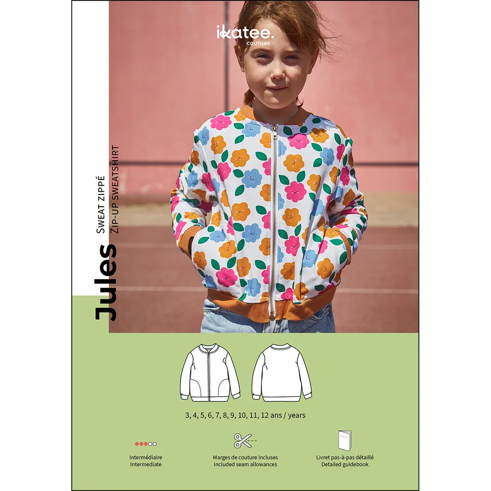 ikat-e-jules-sweat-bomber-enfant-patron-couture-3-12-ans image 1