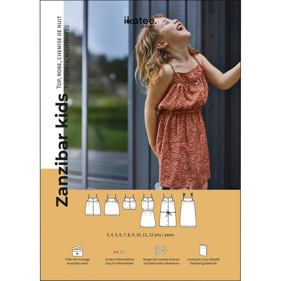 ikat-e-zanzibar-kids-patron-robe-enfant-papier-top image 1
