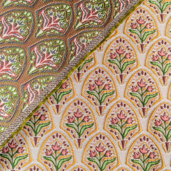ikat-e-tissus-jacquard-fleurs-d-or-rose image 5