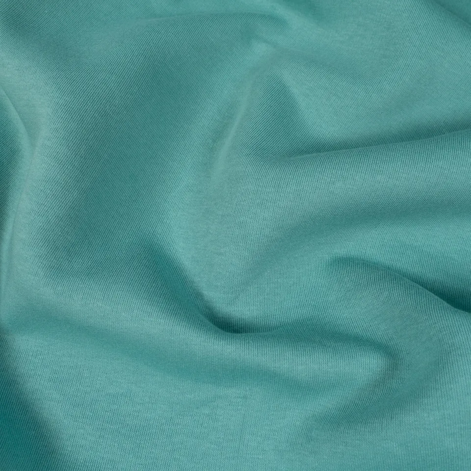 ikat-e-tissus-sweat-molleton-turquoise-pais-au-m-tre image 1