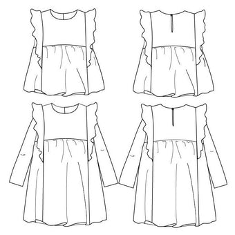 ikatee-stella-patron-blouse-et-robe-fille-pochette-volants image 2