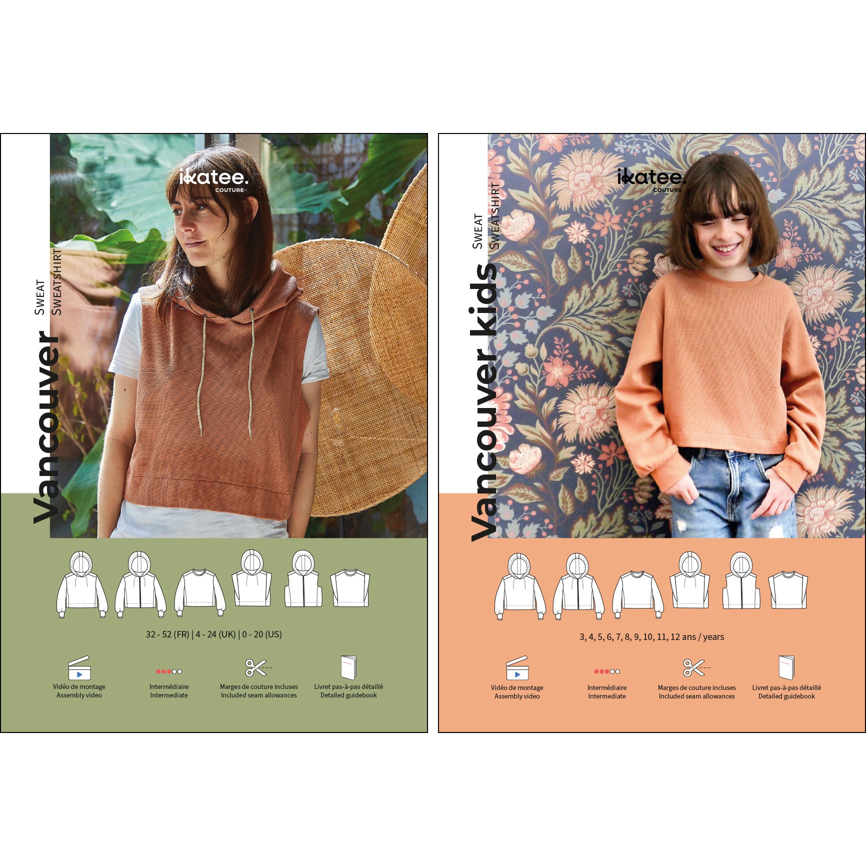 ikat-e-vancouver-duo-sweatshirt-patron-papier-femme-enfant image 1
