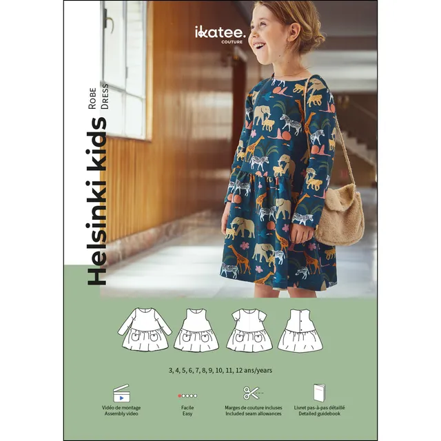 ikat-e-helsinki-kids-patron-robe-enfant-pochette-3-12-ans image 1
