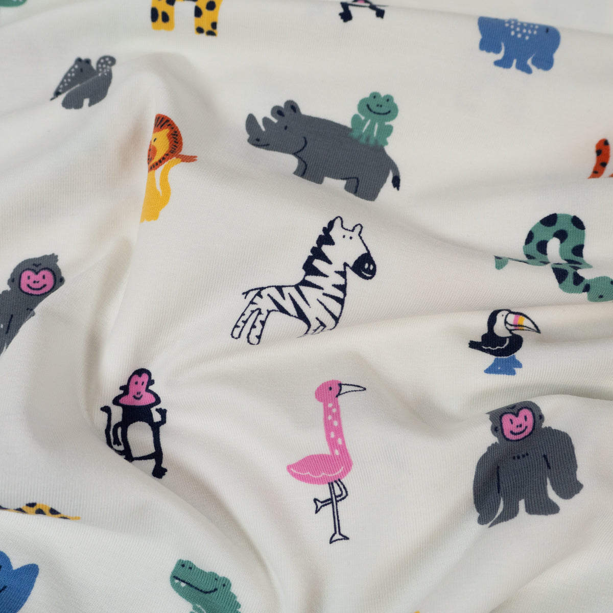 ikat-e-jersey-animaux-safari-cru-tissu-enfant-stretch image 5
