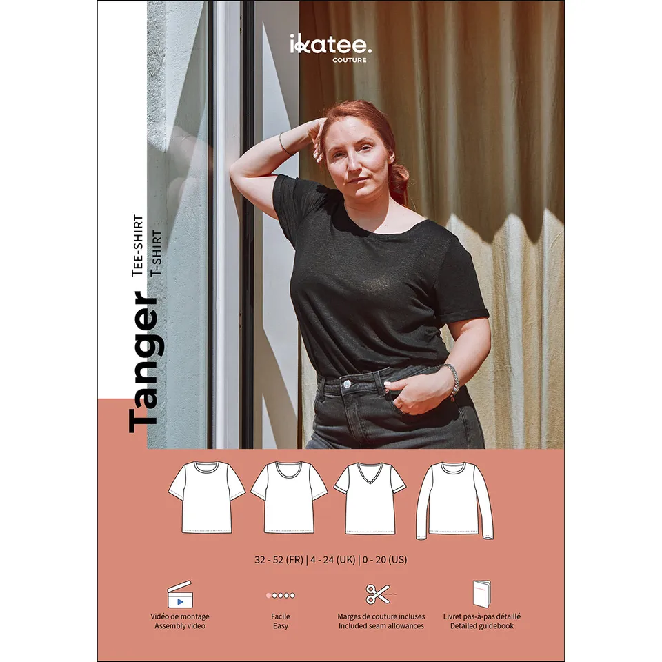 ikat-e-tanger-t-shirt-femme-patron-papier image 1