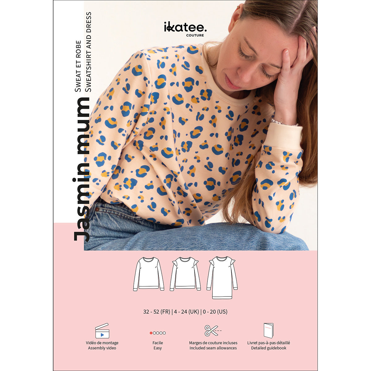ikat-e-jasmin-mum-sweat-et-robe-femme-patron-pochette-loose image 1