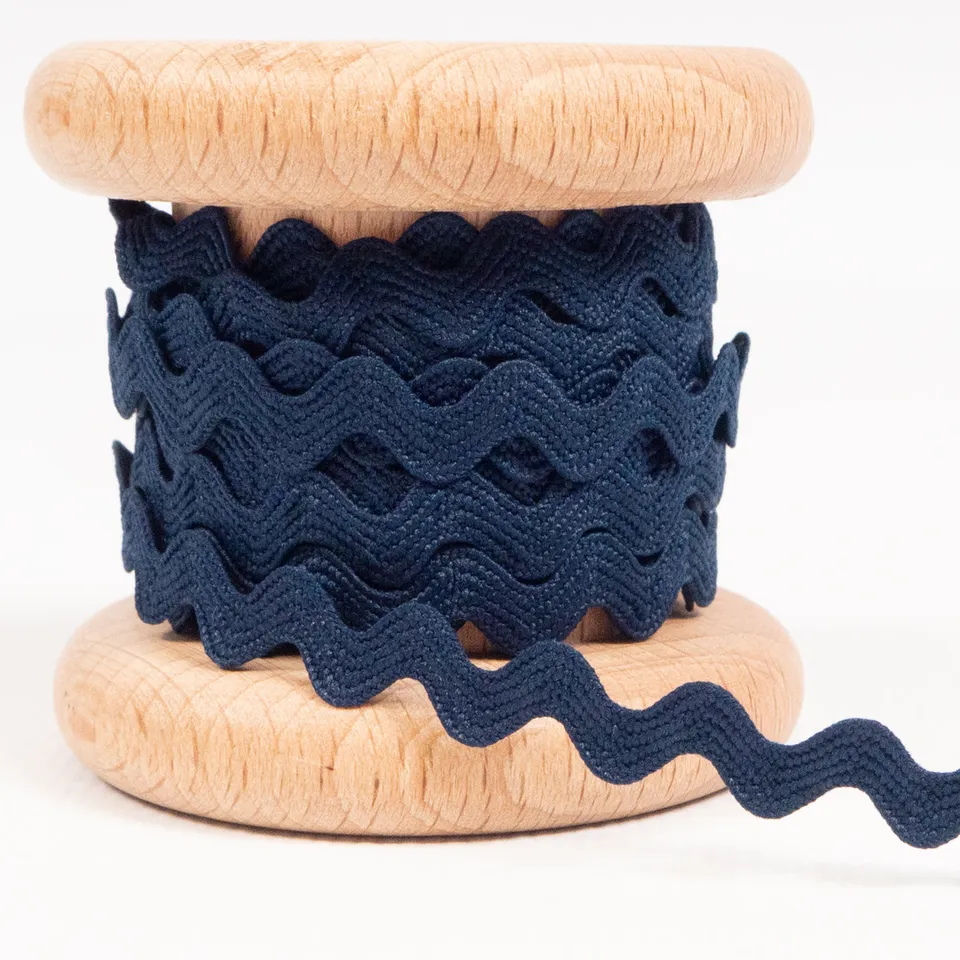 ikat-e-mercerie-ruban-croquet-serpentine-8-mm-bleu-marine image 1