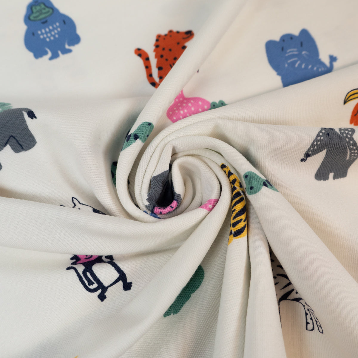 ikat-e-jersey-animaux-safari-cru-tissu-enfant-stretch image 3