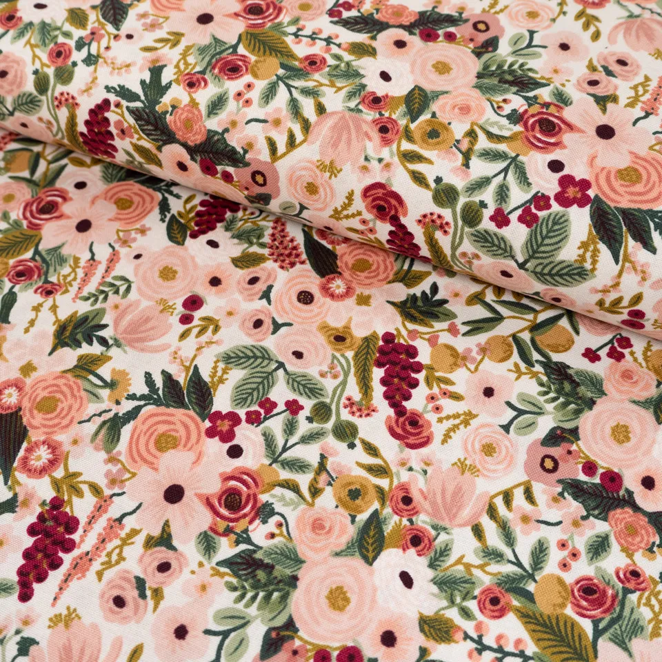 ikat-e-tissus-popeline-coton-rifle-paper-petite-rose image 1