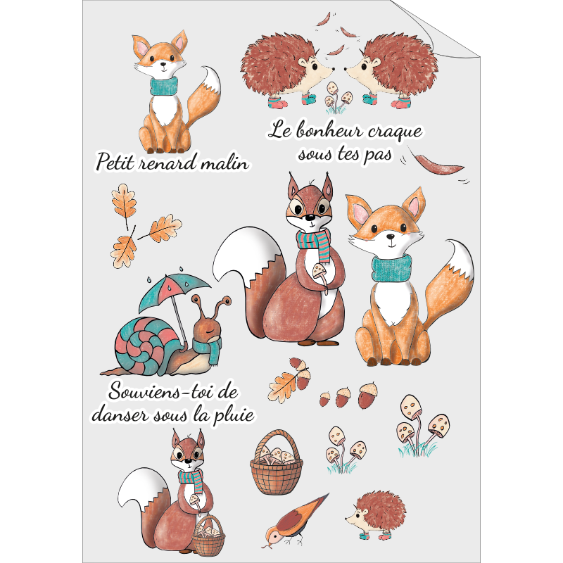 galoux-qui-coud-tout-for-t-d-automne-transferts-thermocollants-13-5x19-cm image 1