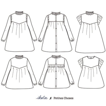 ikat-e-louise-duo-blouse-robe-femme-enfant-pochette image 2