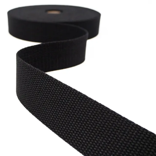 ikat-e-mercerie-sangle-coton-noir-30-40-mm-100cm image 1