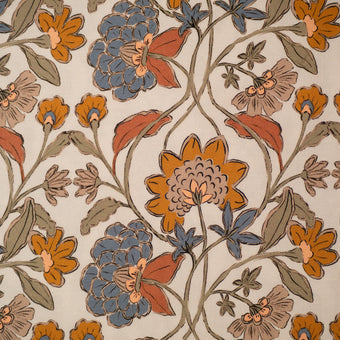 ikat-e-jaipur-tissu-viscose-beige-floral-opaque image 2