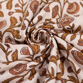 ikat-e-pompon-popeline-coton-cru-floral-au-m-tre image 4