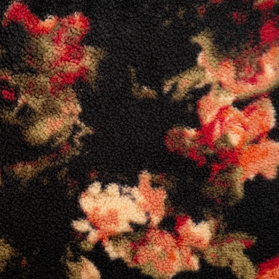 ikat-e-flamenco-tissu-sherpa-noir image 1