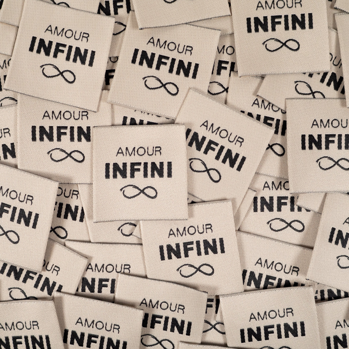 ikat-e-tiquettes-tiss-es-amour-infini-cru-x5 image 1