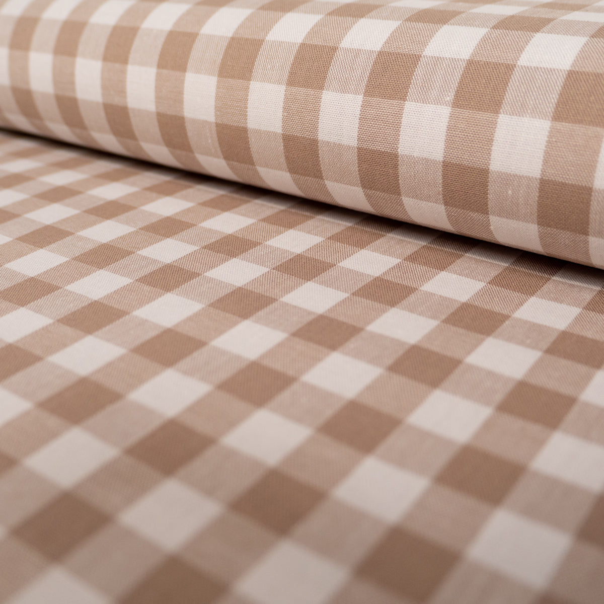 ikat-e-tissus-tissu-vichy-moyen-sable-carreaux-9-mm-coton image 1