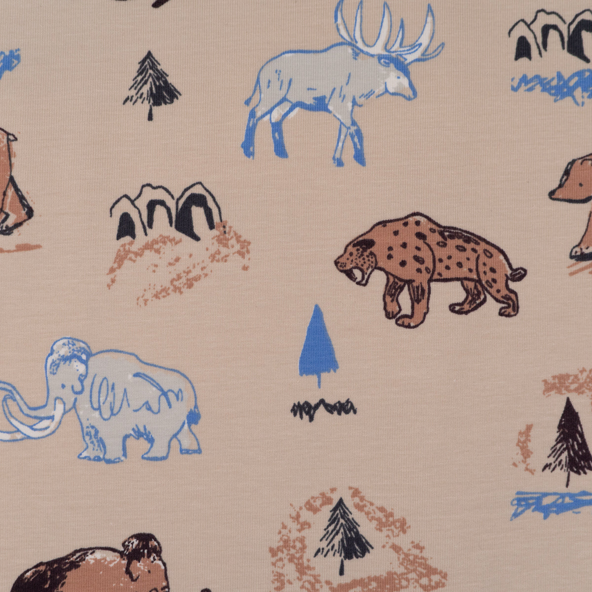 ikat-e-tissu-jersey-pr-historique-ivoire-dinosaure-enfant image 2