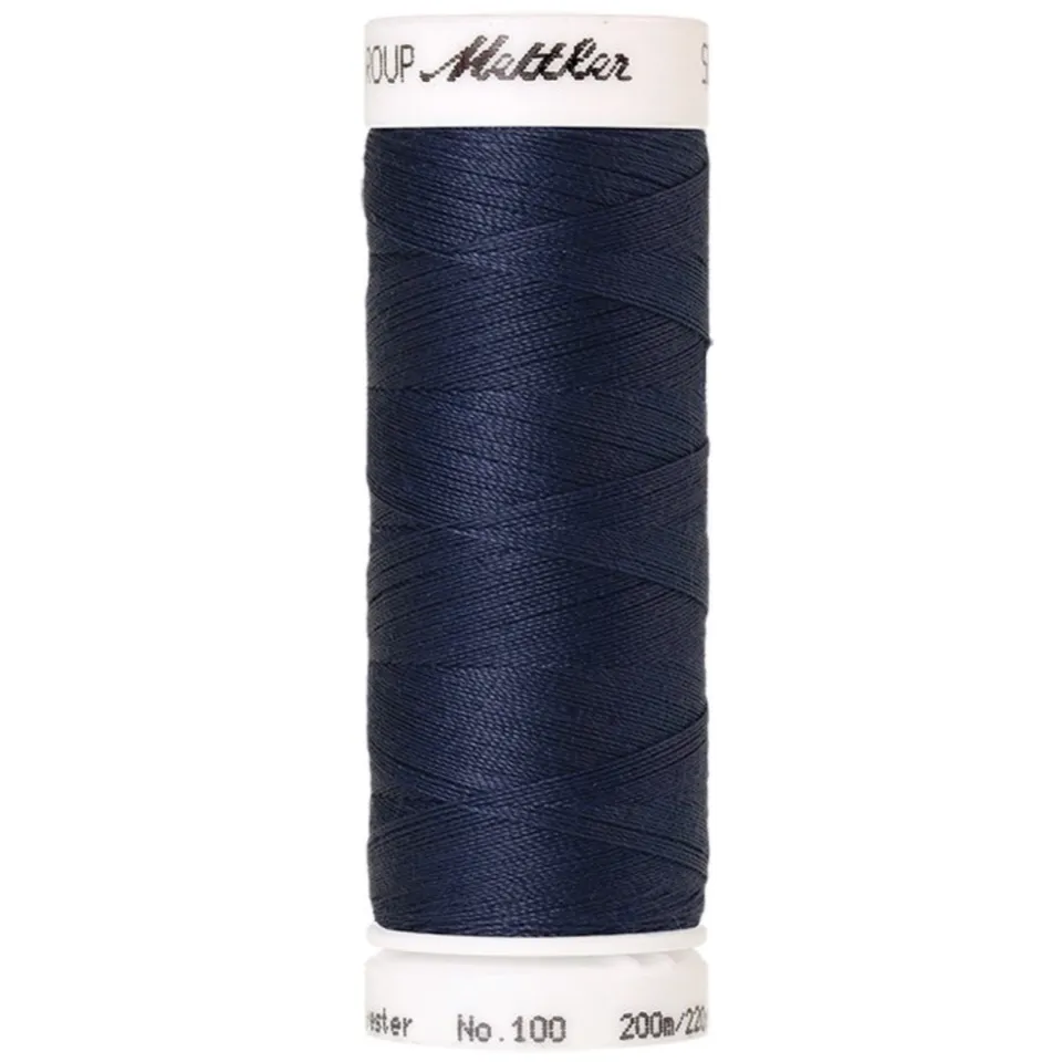 mettler-seralon-fil-coudre-200m-bleu-navy-585-polyester image 1