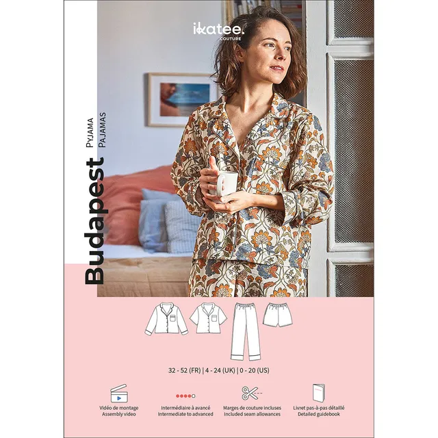 ikat-e-budapest-patron-pyjama-femme-papier-32-52-col-tailleur image 1