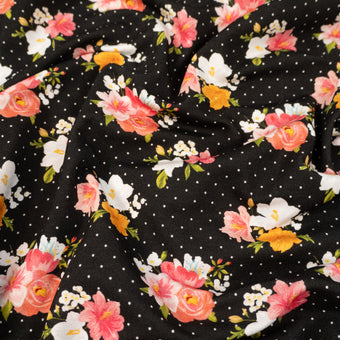 ikat-e-tissus-jersey-viscose-polka-bloom-noir image 2