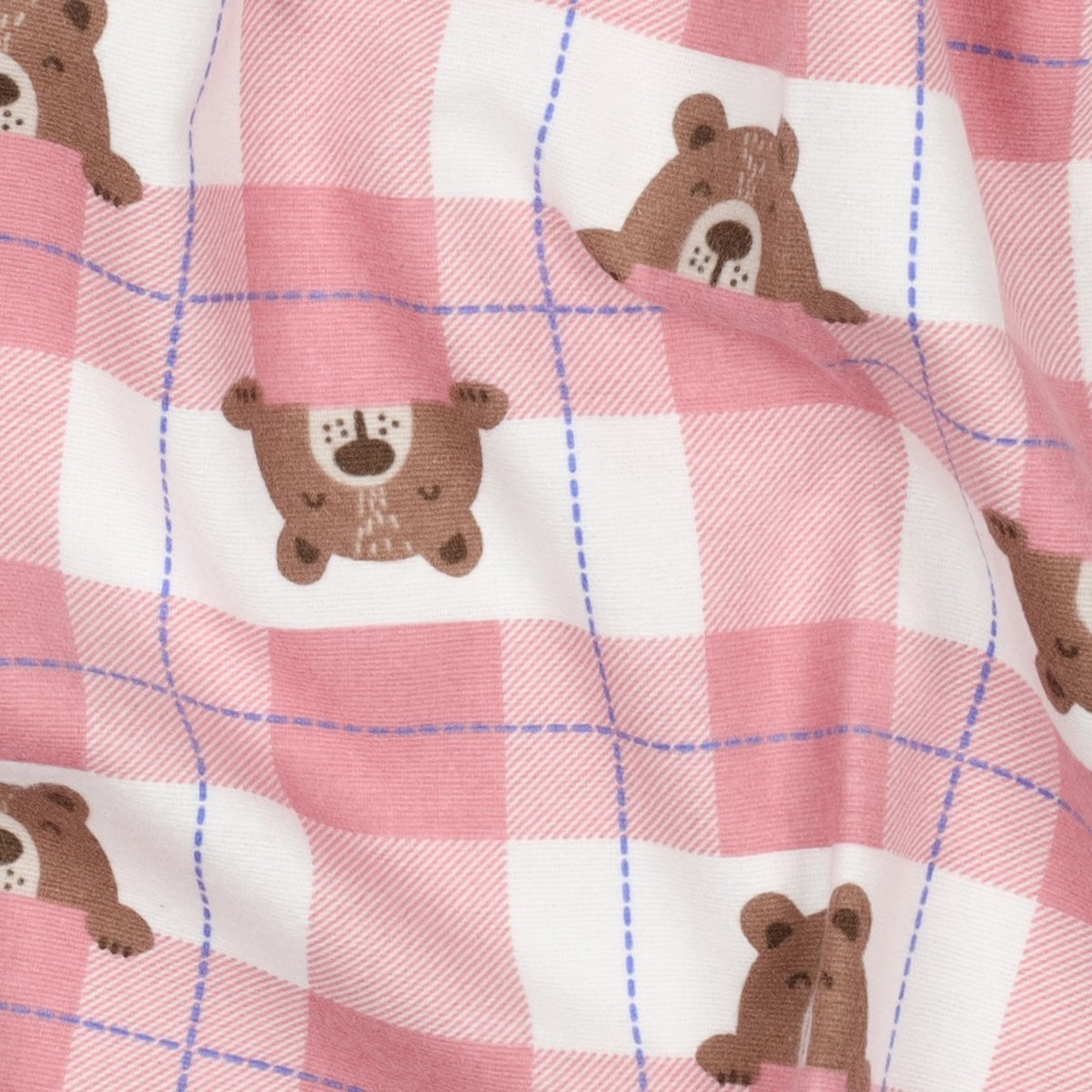 ikat-e-ours-tissu-flanelle-rose-ours-carreaux-doux image 4
