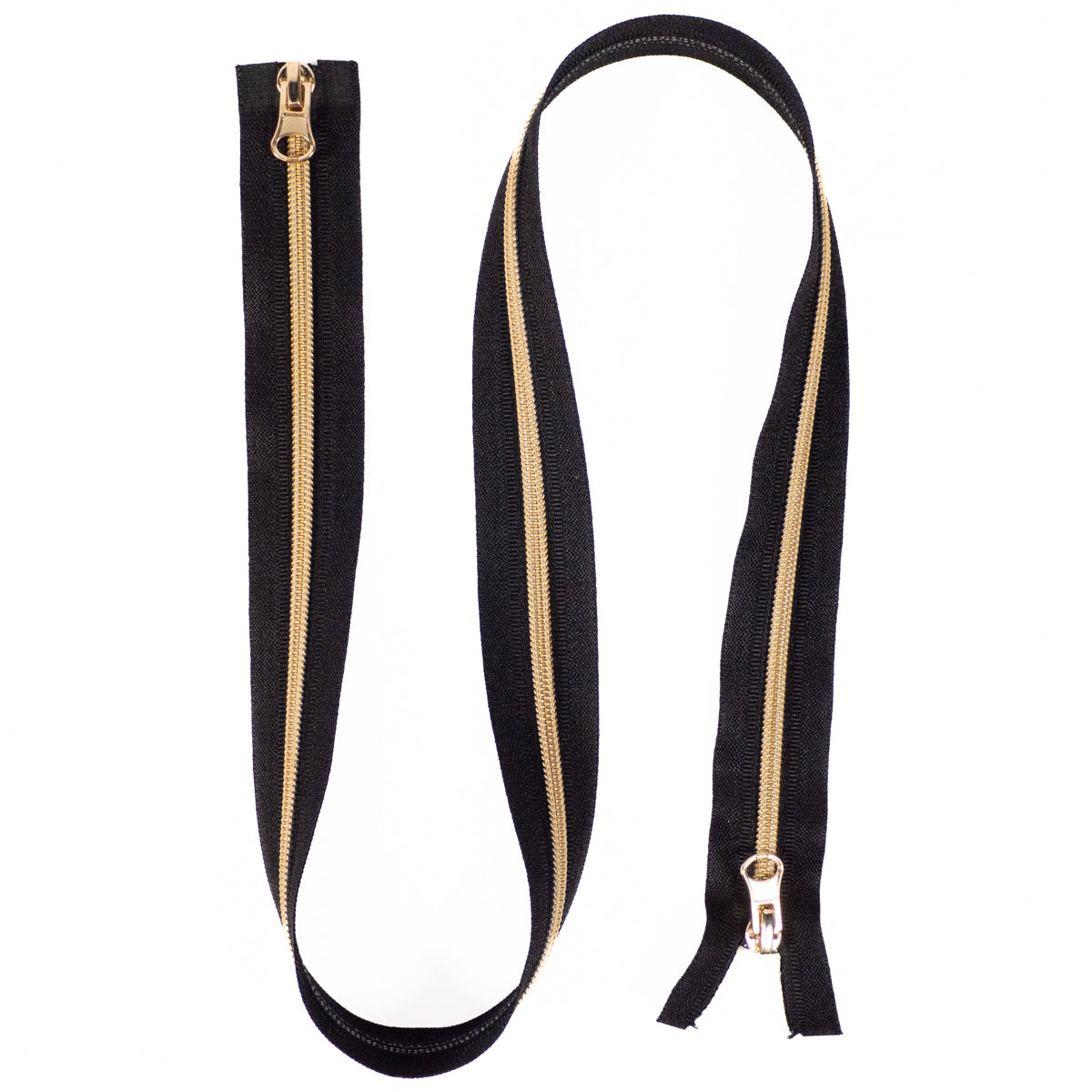ikat-e-mercerie-fermeture-clair-nylon-s-parable-noir-dor image 1